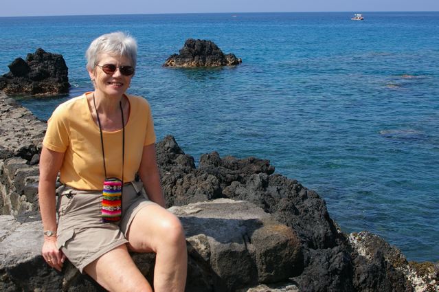 Linda Relaxes on the Hawai'ian Shore