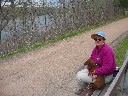 Linda and Lili Resting Along Mississippi River Blvd.
