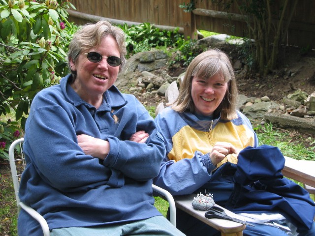 Jules and Chris in the Backyard