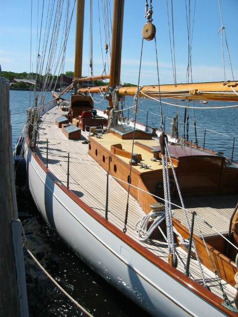 Wooden Boat Deck in Mystic Seaport