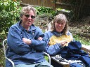 Jules and Chris in the Backyard