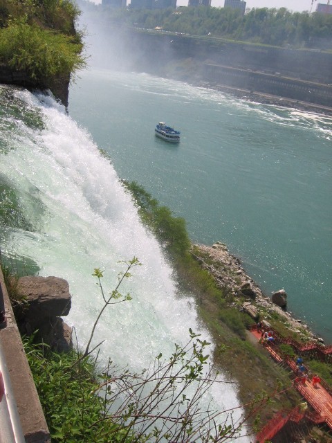 Bridal Veil Falls with Maid of the Mists in the Background